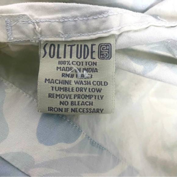 Solitude XXL Hawaiian Men’s Button Down Shirt 100% Cotton Light Gray - Picture 7 of 7